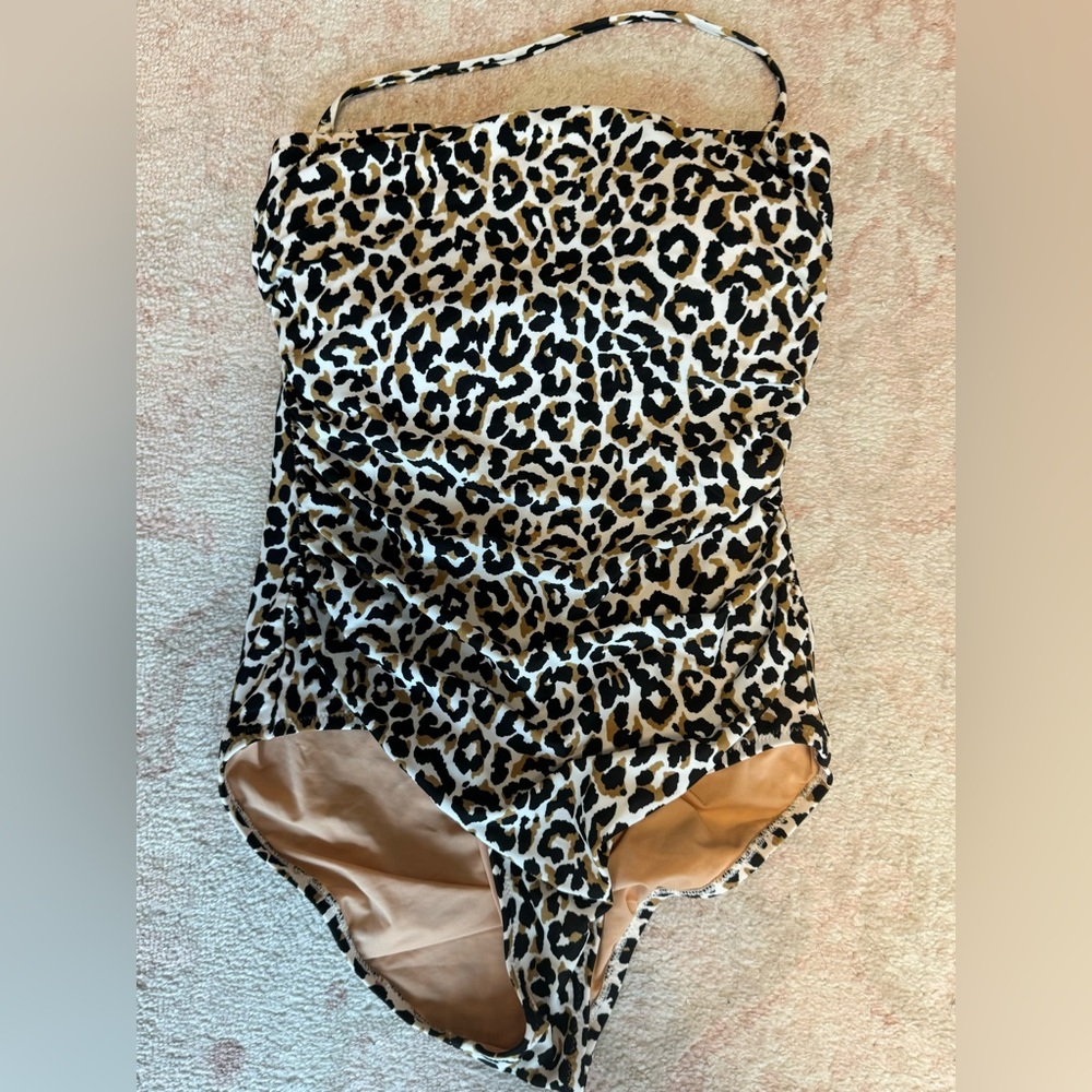 J. Crew Factory- strapless bathing suit- size M